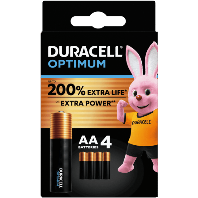Алкални батерии АА Duracell Optimum MX1500 AA - 4 броя