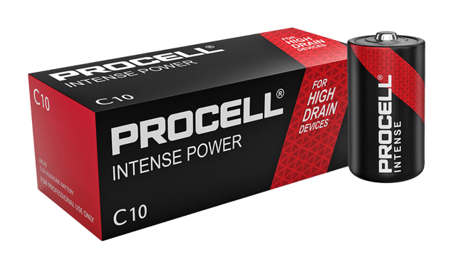 Алкални батерии LR14 C Duracell Procell Intense MN1400 10-Pack