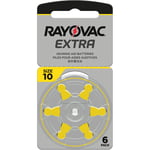 6 Батерии за слухов апарат 10 Extra Advance - Rayovac PR70