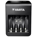 Зарядно за акумулаторни батерии VARTA Plug Charger+ с 4 батерии AA 2100 mAh и слот за 9V батерия