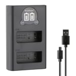 Зарядно за 2 батерии Panasonic DMW-BLG10 с LCD дисплей - 8.4V